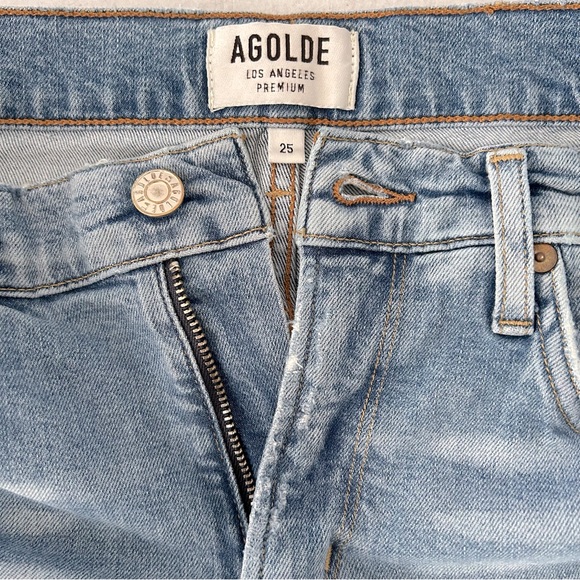 AGOLDE Sophie Mid-Rise Skinny Jean With Chewed Hem & Waistband, 25 - Picture 8 of 14